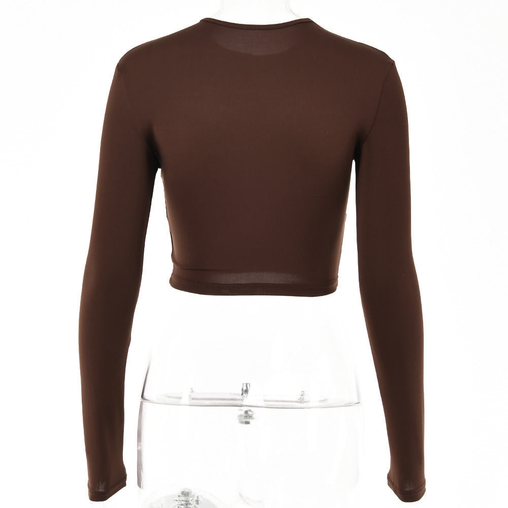 Round Neck Long-Sleeve Top