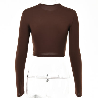 Round Neck Long-Sleeve Top