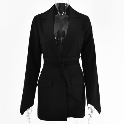Belted Slim Fit Blazer
