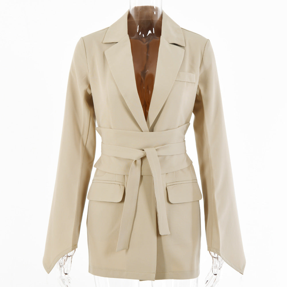 Belted Slim Fit Blazer