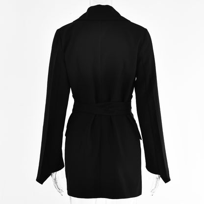 Belted Slim Fit Blazer