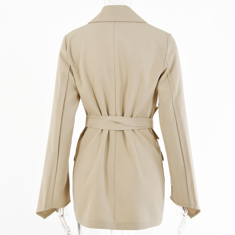 Belted Slim Fit Blazer