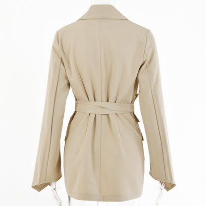 Belted Slim Fit Blazer