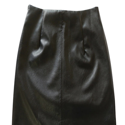 Leather Skirt Front Slit