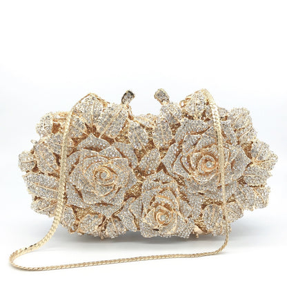 Hollow Rose Diamond Clutch