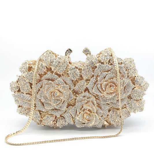 Hollow Rose Diamond Clutch