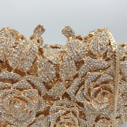Hollow Rose Diamond Clutch