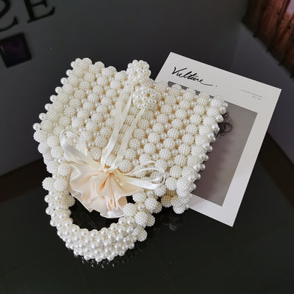 Pearl Cluster Hand-woven Beaded Bag