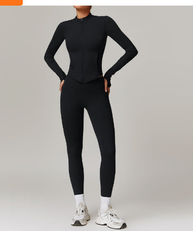 Slimming Long Sleeve Top Coat Active Set