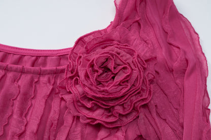 Flower Crop Skirt Set