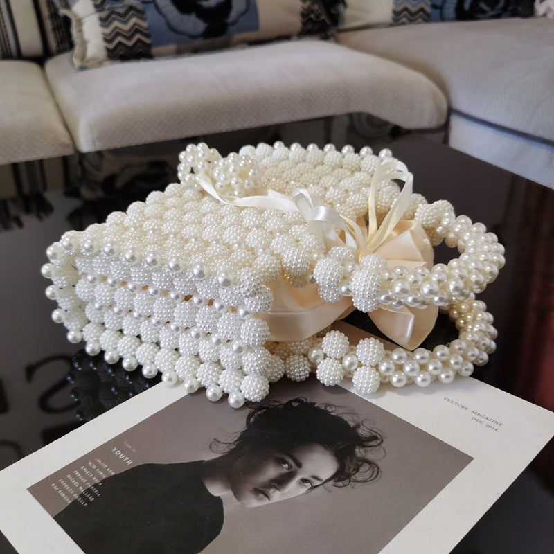 Pearl Cluster Hand-woven Beaded Bag