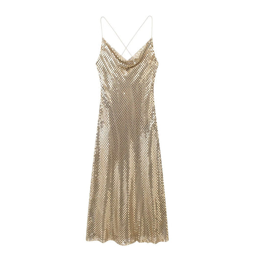 Sequined Swing Sling Dress