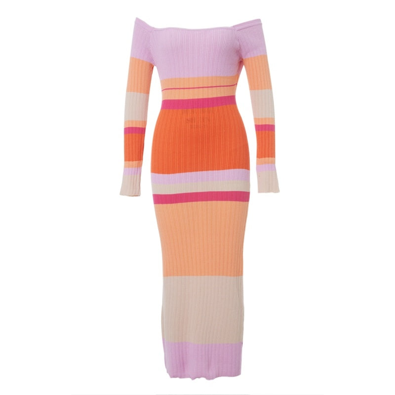 Knitted Striped Dress