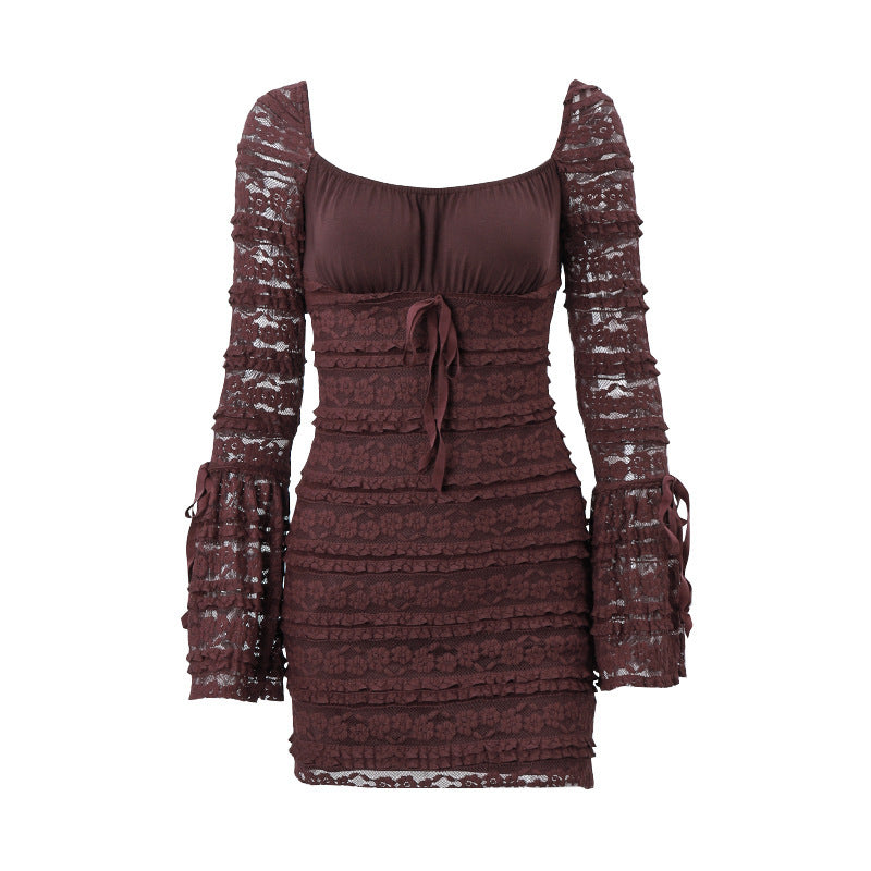 Sleeve Sheath Short Dress