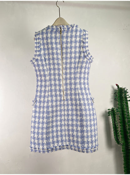 V-neck French Vest Dress