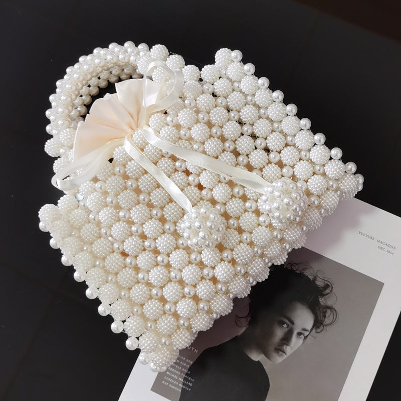 Pearl Cluster Hand-woven Beaded Bag