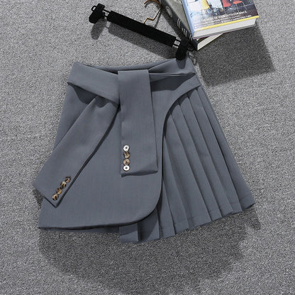 Pleated Waist Tie Skirt