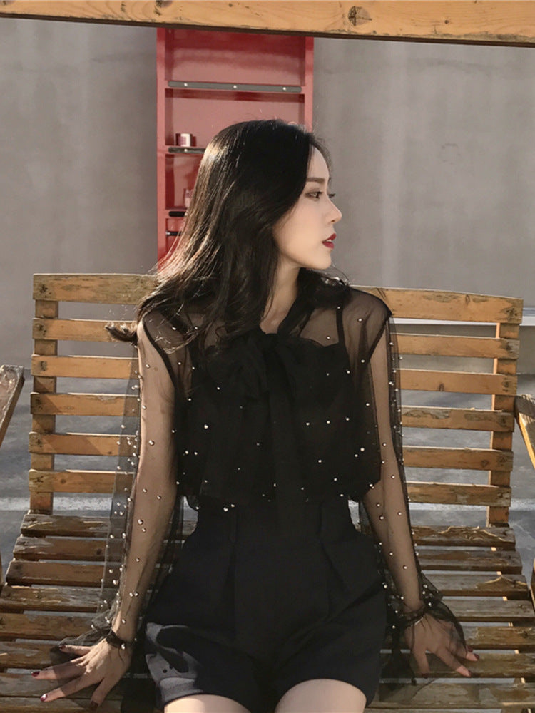Bow See Through Top