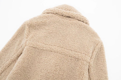 Lapel Thickened Teddy Coat