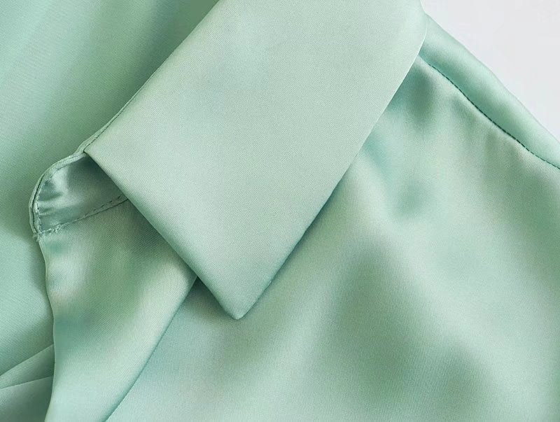 Silk Satin Blouse Top
