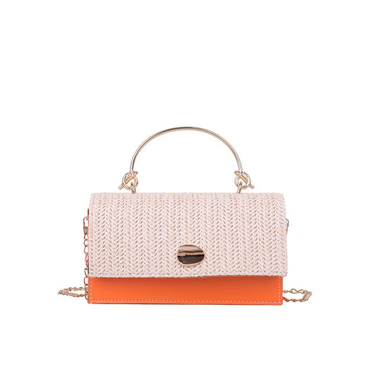 Straw Woven Cover Cross-body Bag