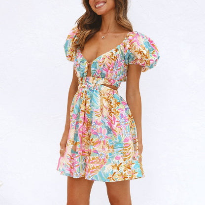 Floral Cutout Dress