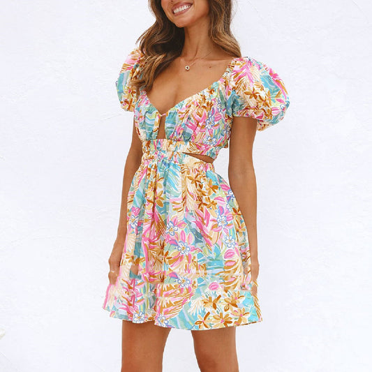 Floral Cutout Dress