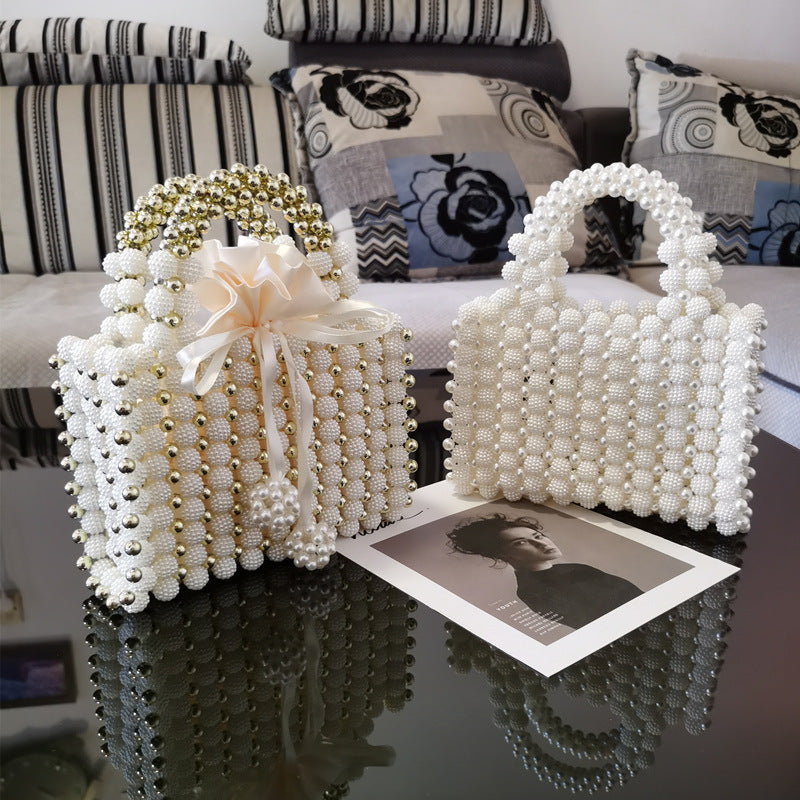 Pearl Cluster Hand-woven Beaded Bag