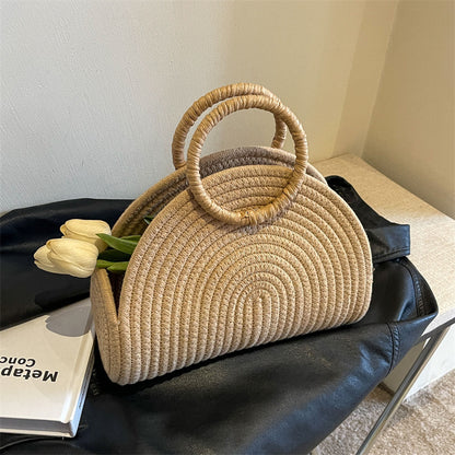 Urban Simple Holiday Casual Woven Bag