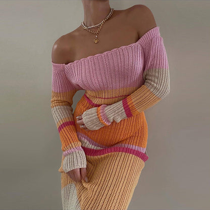 Knitted Striped Dress