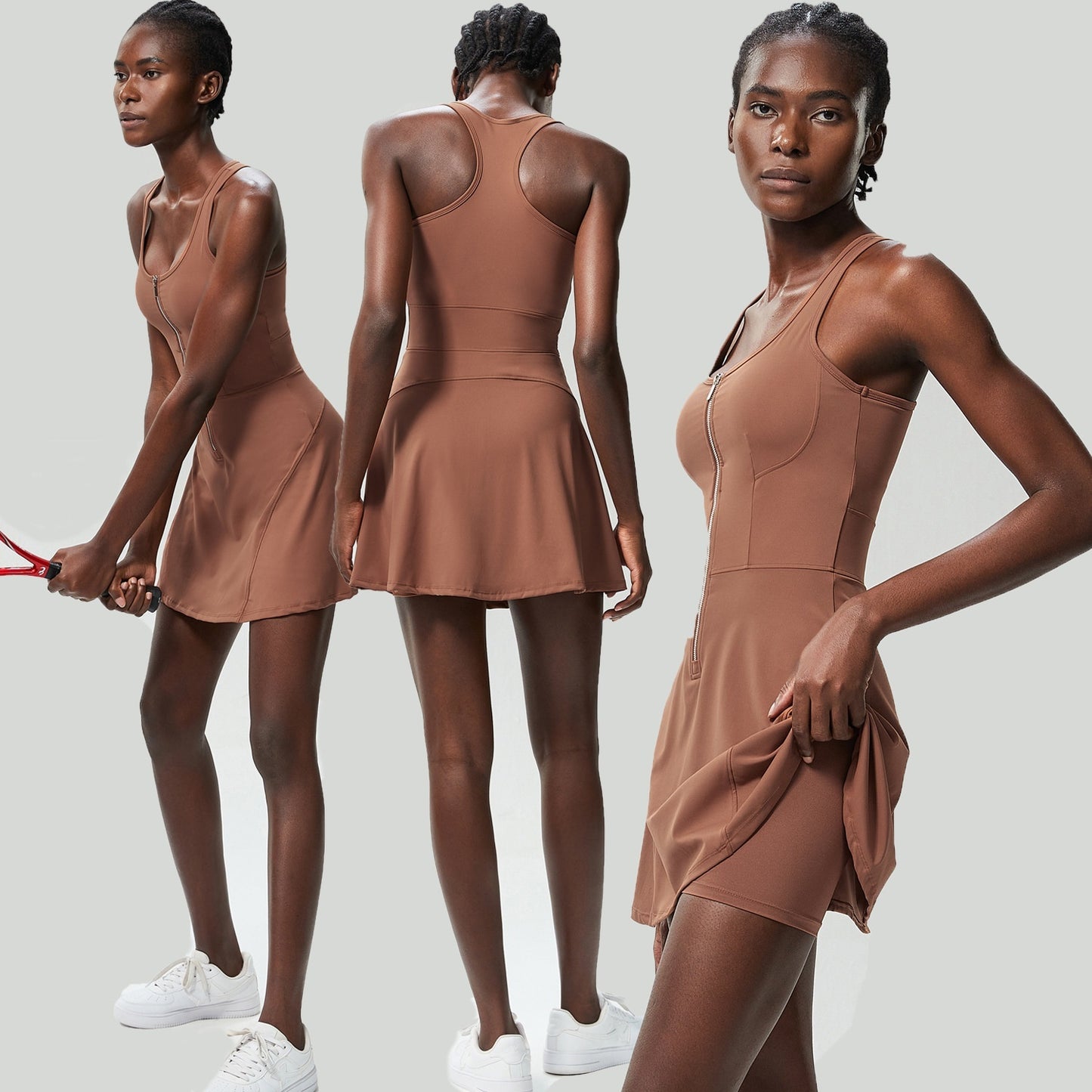 sports dress brown 