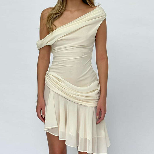 Irregular Pleat Dress