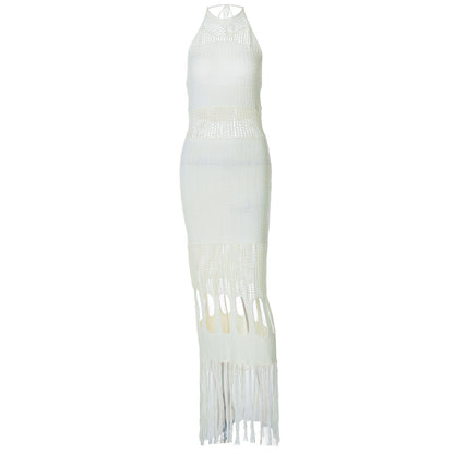Knitted Tassel Hollow Dress