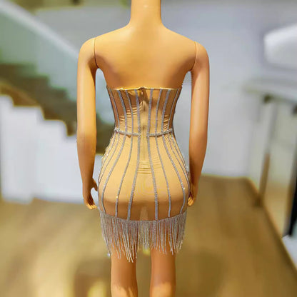 Tassel Rhinestone Dress