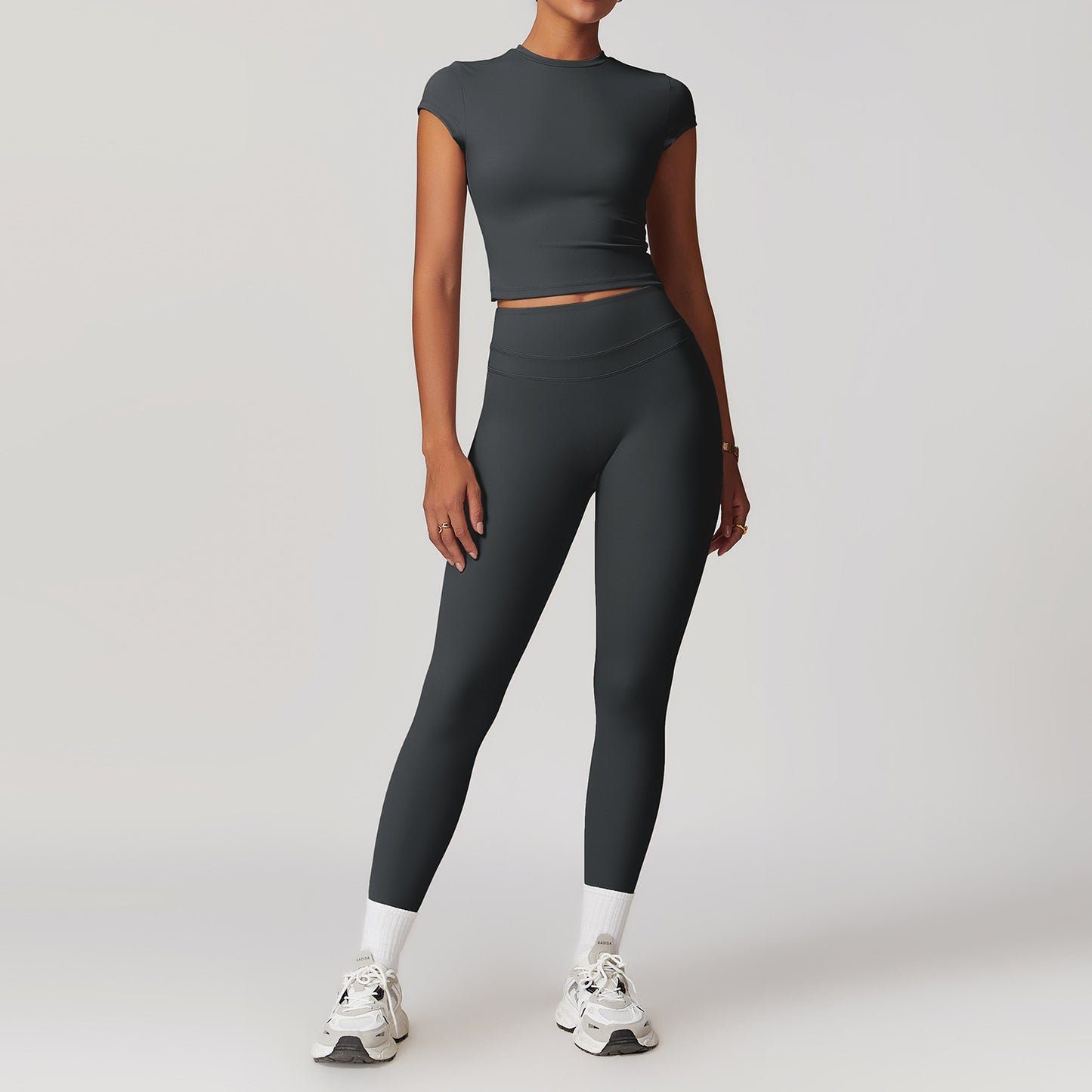 Stretch Brushed Short Sleeve Set
