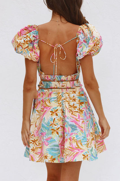 Floral Cutout Dress