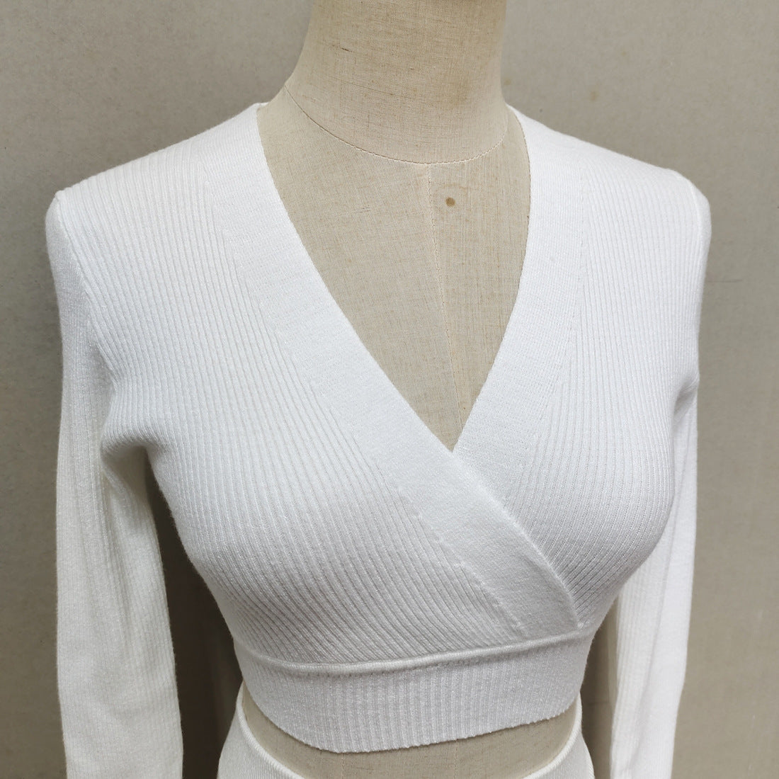 Knitting Button Skirt Set