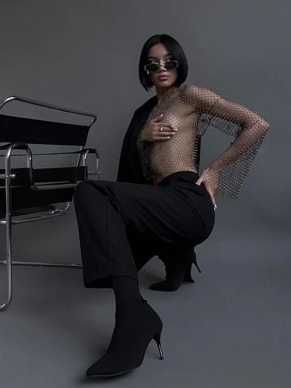 Rhinestone Bottoming Shirt