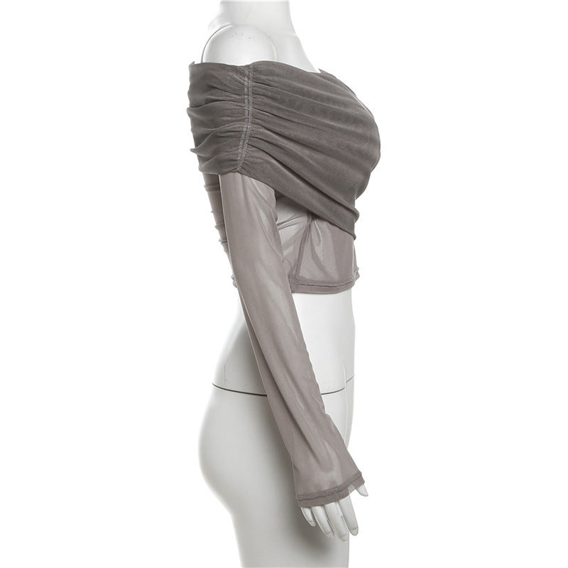 Inner Cross Off-shoulder Shirt