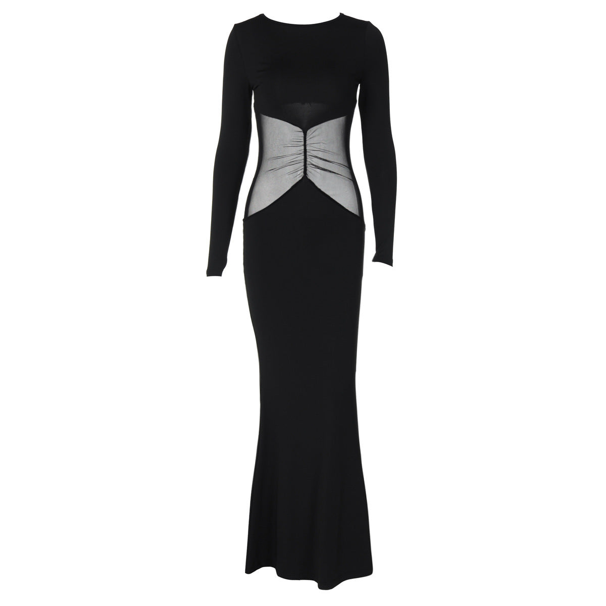 Mesh Patchwork Sheath Dress