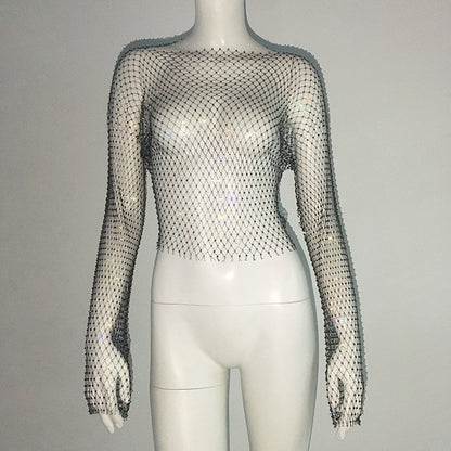 Rhinestone Bottoming Shirt