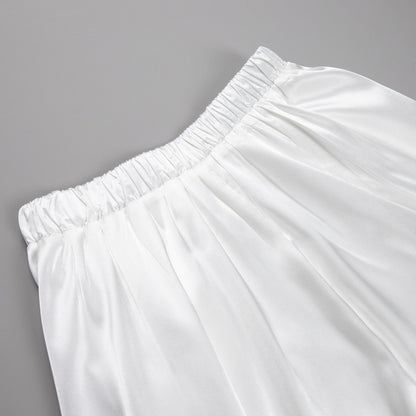Graceful Satin Long Skirt