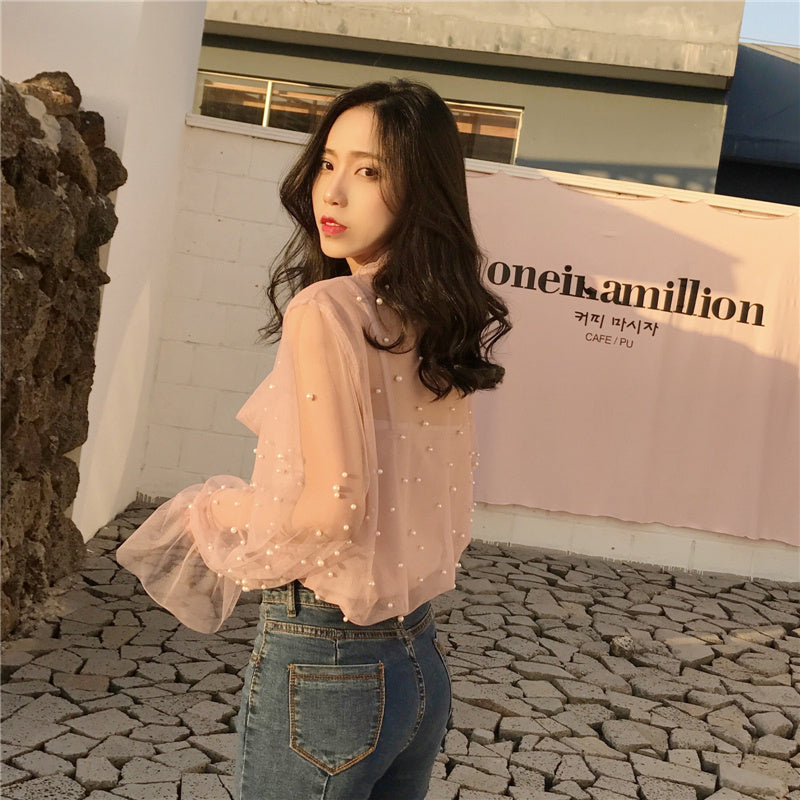 Bow See Through Top