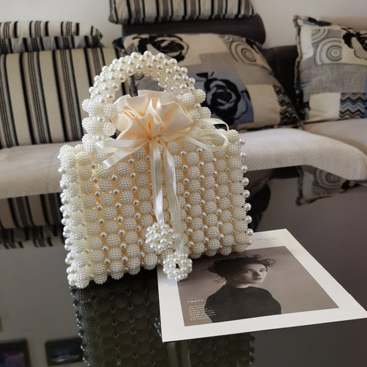 Pearl Cluster Hand-woven Beaded Bag