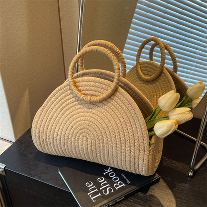Urban Simple Holiday Casual Woven Bag