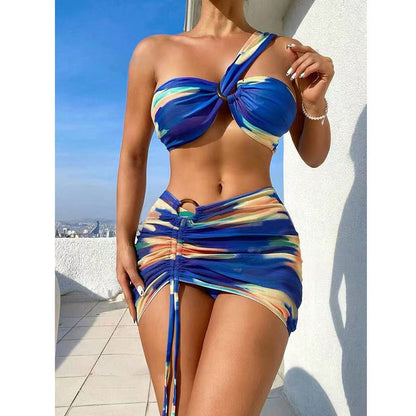 Gradient Three-piece Bikini Set