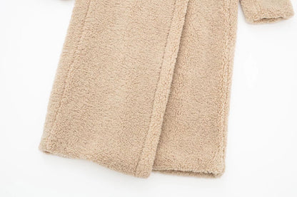 Lapel Thickened Teddy Coat