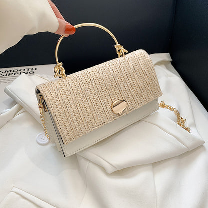 Straw Woven Cover Cross-body Bag