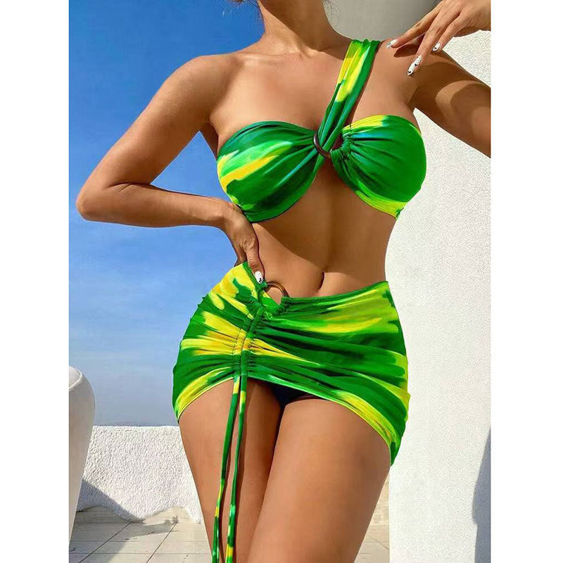 Gradient Three-piece Bikini Set