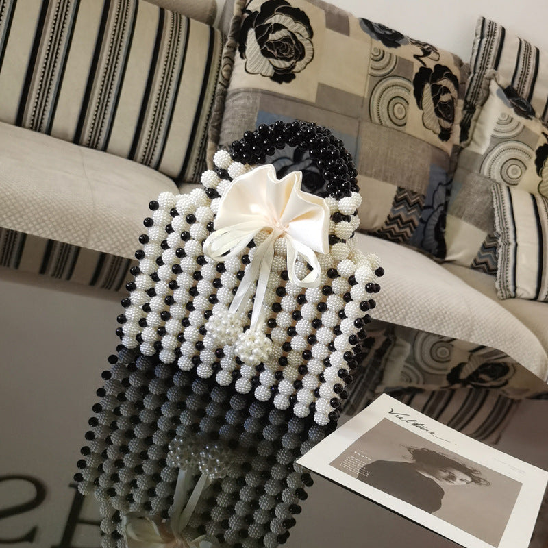 Pearl Cluster Hand-woven Beaded Bag